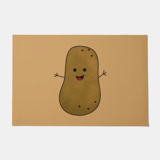 Schattige Gelukkige Aardappel Deurmat (Voorkant)