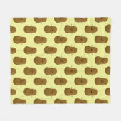 Schattige Gelukkige Aardappel Fleece Deken (Voorkant (Horizontaal))