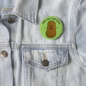 Schattige Gelukkige Aardappel, Gepersonaliseerde G Ronde Button 5,7 Cm (In situ)