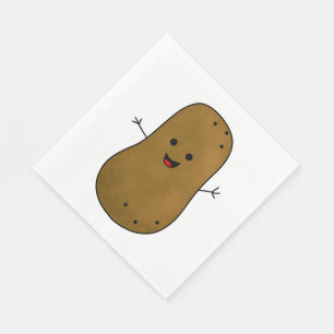 Schattige Gelukkige Aardappel Servet
