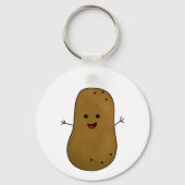 Schattige Gelukkige Aardappel Sleutelhanger (Voorkant)