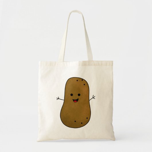 Schattige Gelukkige Aardappel Tote Bag (Voorkant)