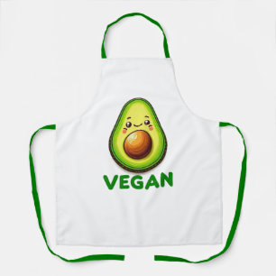 Schattige Gelukkige Avocado Veganische Levensstijl Schort