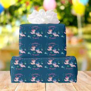 Schattige Gelukkige Axolotl Naam en Leeftijd Verja Cadeaupapier