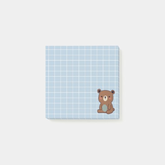 Schattige Gelukkige Bruine Teddibeer Post-it® Notes (Voorkant)