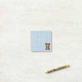 Schattige Gelukkige Bruine Teddibeer Post-it® Notes (Op bureau)
