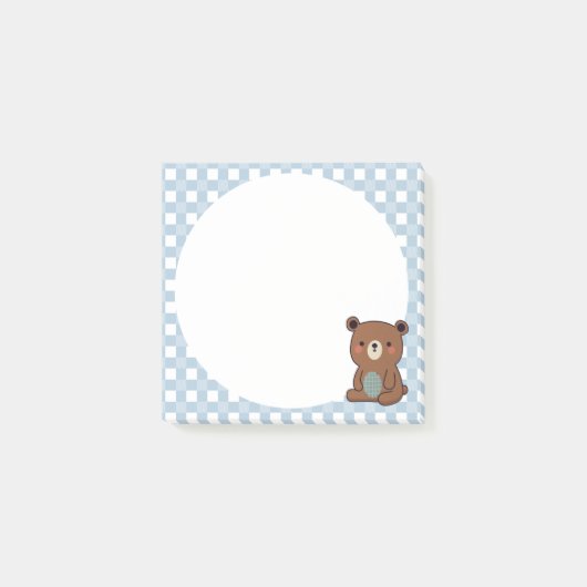 Schattige Gelukkige Bruine Teddibeer Post-it® Notes (Voorkant)