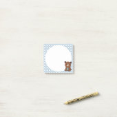 Schattige Gelukkige Bruine Teddibeer Post-it® Notes (Op bureau)
