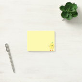 Schattige gelukkige citroen op geel post-it® notes (Kantoor)