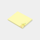 Schattige gelukkige citroen op geel post-it® notes (Schuin)