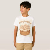 Schattige Gelukkige Dumpling Kinderen T-shirt (Voorkant volledig)