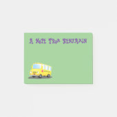 Schattige gelukkige gele schoolbus cartoon post-it® notes (Voorkant)