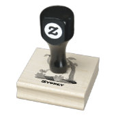 Schattige gelukkige gibbon aap cartoon illustratie rubberstempel (Stempel)