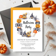 Schattige gelukkige Halloween-illustratieparty
