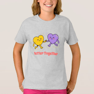 Schattige Gelukkige Hart Vrienden T-shirt