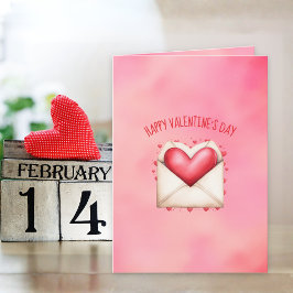 Schattige gelukkige hartdag Valentijnsdag kaart