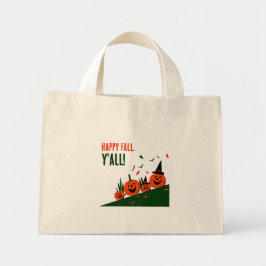 Schattige Gelukkige Herfst Jullie Pompoen Heksenho Mini Tote Bag