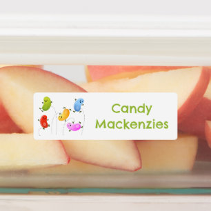 Schattige gelukkige jellybeans springende cartoon  labels