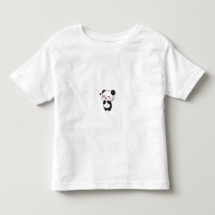 Schattige Gelukkige Kawaii Panda Beer met Hart Kun Kinder Shirts