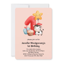 Schattige Gelukkige Koe 1e Verjaardag