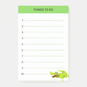 Schattige gelukkige krokodil Dingen om te doen op Post-it® Notes