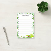 Schattige gelukkige krokodil met bladframe Dingen  Post-it® Notes (Kantoor)