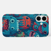 Schattige gelukkige lachende monsters Case-Mate iPhone case (Achterkant (horizontaal))