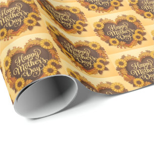 Schattige gelukkige Moederdag betegeld Cadeaupapier