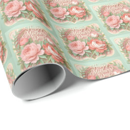 Schattige gelukkige Moederdag tegels Cadeaupapier