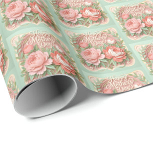 Schattige gelukkige Moederdag tegels Cadeaupapier