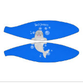 Schattige gelukkige narwal bubbels cartoon illustr basketbal (Panelen)