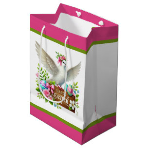 Schattige gelukkige Pasen duif Medium Cadeauzakje