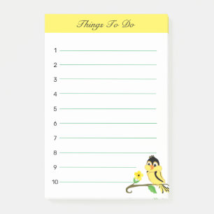 Schattige gelukkige putter vogeltje Dingen om te d Post-it® Notes