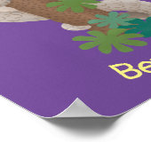 Schattige gelukkige schubdier miereneter illustrat poster (Hoek)