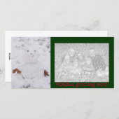 schattige gelukkige sneeuwman feestdagenkaart (Voorkant / Achterkant)