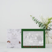 schattige gelukkige sneeuwman feestdagenkaart (Staand voorkant)