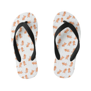 Schattige gelukkige springende pinda's cartoon ill kinder teenslippers