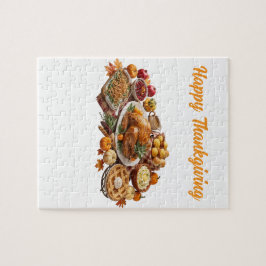 Schattige Gelukkige Thanksgiving Oogst Feest Legpu Legpuzzel