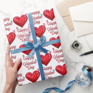 Schattige gelukkige Valentijnsdag Cadeaupapier