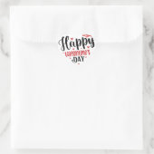 Schattige gelukkige Valentijnsdag Hart Sticker (Tas)