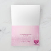 Schattige Gelukkige Valentijnsdag Roze Hyacint Har Kaart (Binnen)