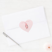Schattige gelukkige Valentijnsdagpartyfavorieten Hart Sticker (Envelop)