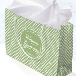 Schattige Gelukkige Verjaardag Naam Elke Leeftijd  Groot Cadeauzakje