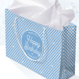Schattige Gelukkige Verjaardag Naam Elke Leeftijd  Groot Cadeauzakje