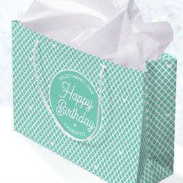 Schattige Gelukkige Verjaardag Naam Elke Leeftijd  Groot Cadeauzakje