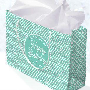 Schattige Gelukkige Verjaardag Naam Elke Leeftijd  Groot Cadeauzakje