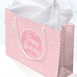 Schattige Gelukkige Verjaardag Naam Elke Leeftijd  Groot Cadeauzakje