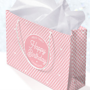 Schattige Gelukkige Verjaardag Naam Elke Leeftijd  Groot Cadeauzakje