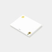 Schattige Gelukkige Zon en Zonnebloem Post-it® Notes (Schuin)