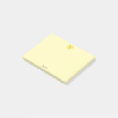Schattige Gelukkige Zon op Gele Achtergrond Post-it® Notes (Schuin)